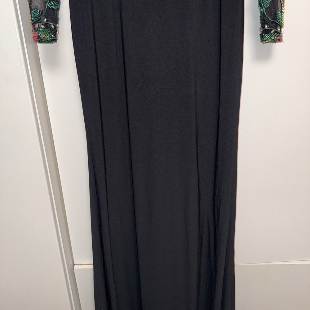 NWT | Mac Duggal 67870 Beaded Illusion High Neck Trumpet Gown Size 4 - Picture 7 of 14